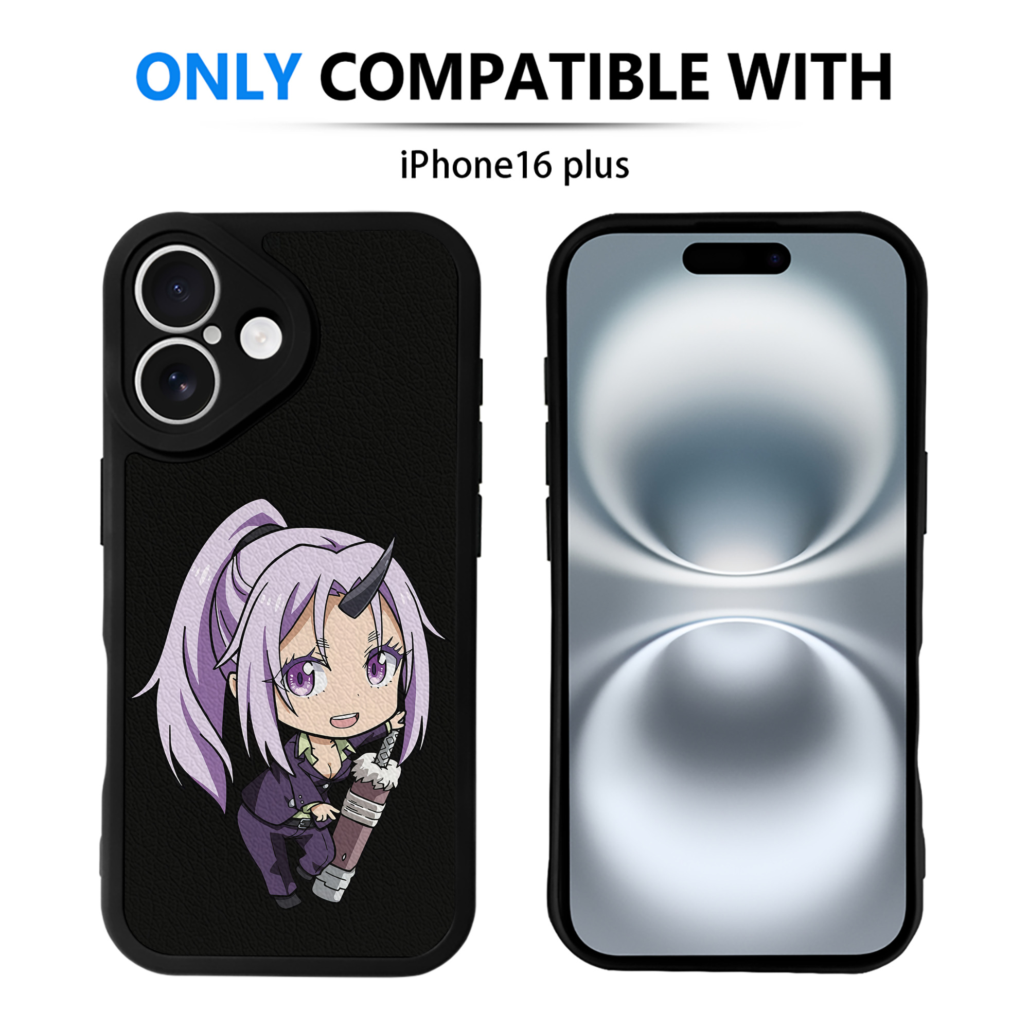 （画像用） 転スラ Regarding Reincarnated to Slime 【iPhone 16シリーズ対応】シリコンスマホケース（レザー調） 材質：シリコン